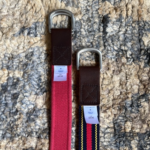 (2) Lands End Embroidered D-ring Belts Boys Medium - Picture 3 of 10